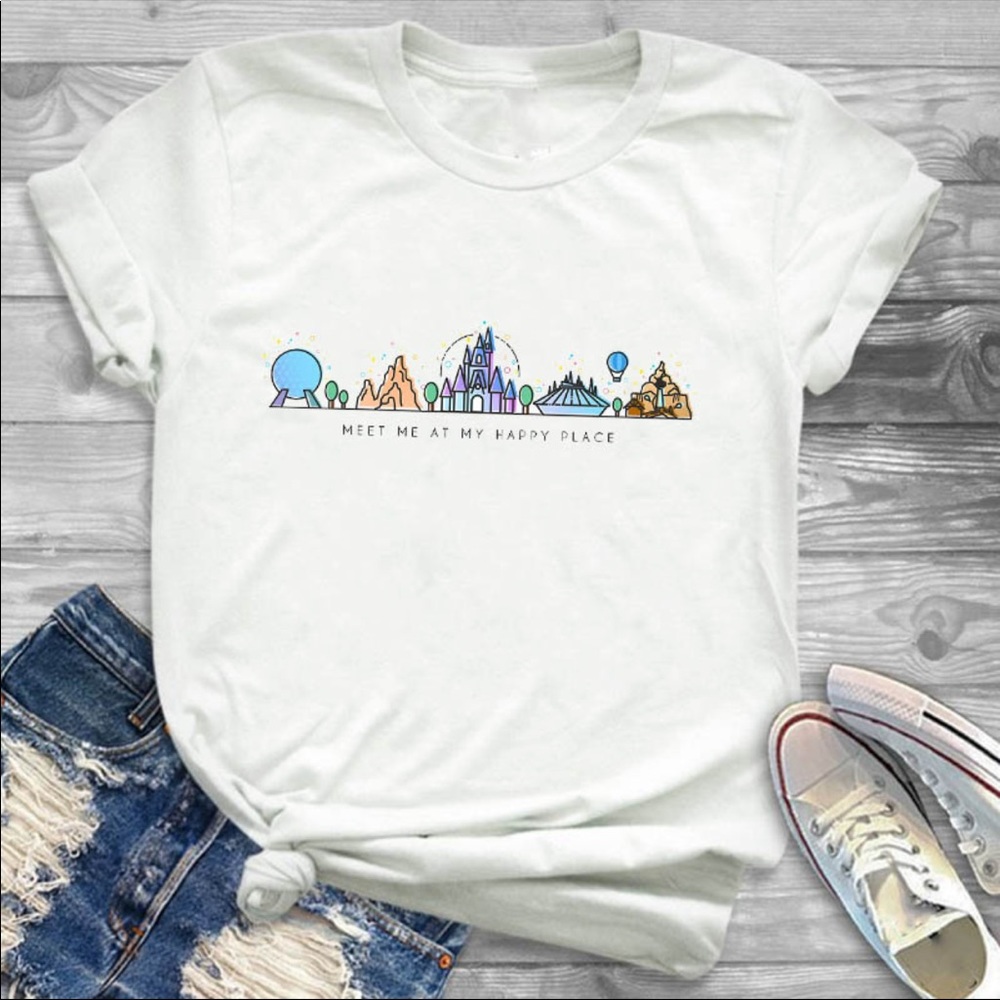 SALE! 🚨 Disney Inspired Tshirt Meet Me At My Happy Place